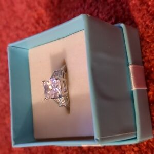 Vintage Avon CZ Adjustable Emerad Cut Ring